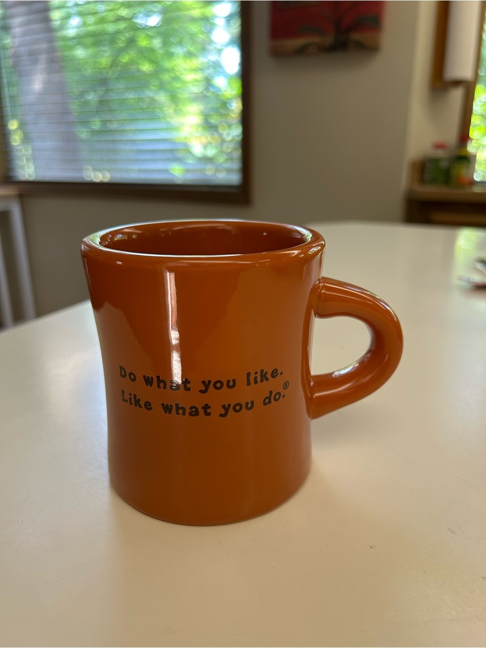 Life is Good, Orange Ceramic Diner Mug